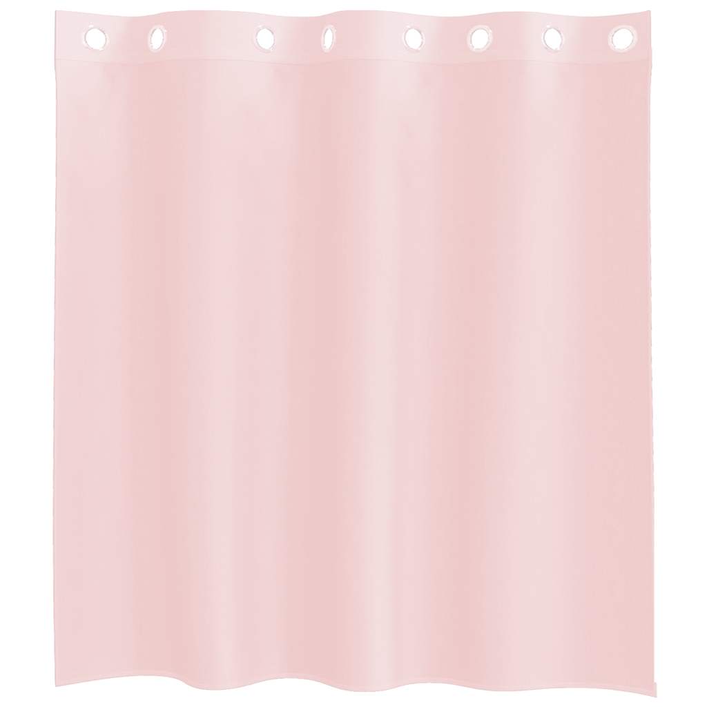 2 db világos rózsaszínű fátyolfüggönyök rojtokkal 140x140 cm
