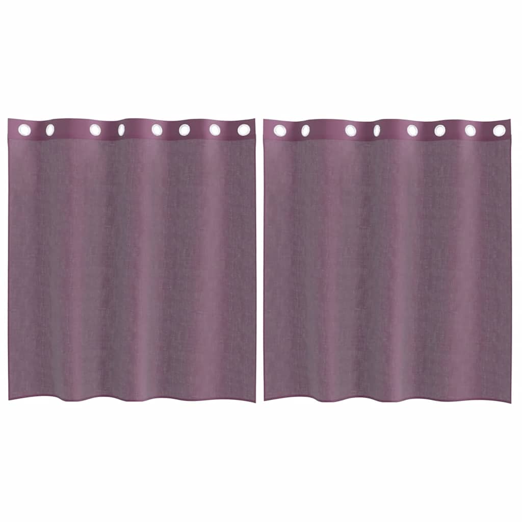 2 db lila fátyolfüggönyök rojtokkal 140x140 cm