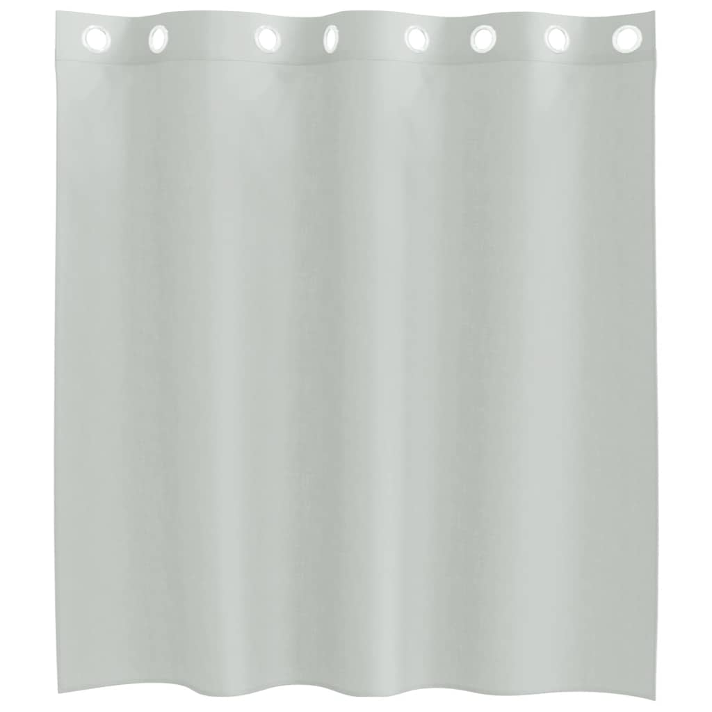 2 db világosszürke fátyolfüggönyök rojtokkal 140x140 cm