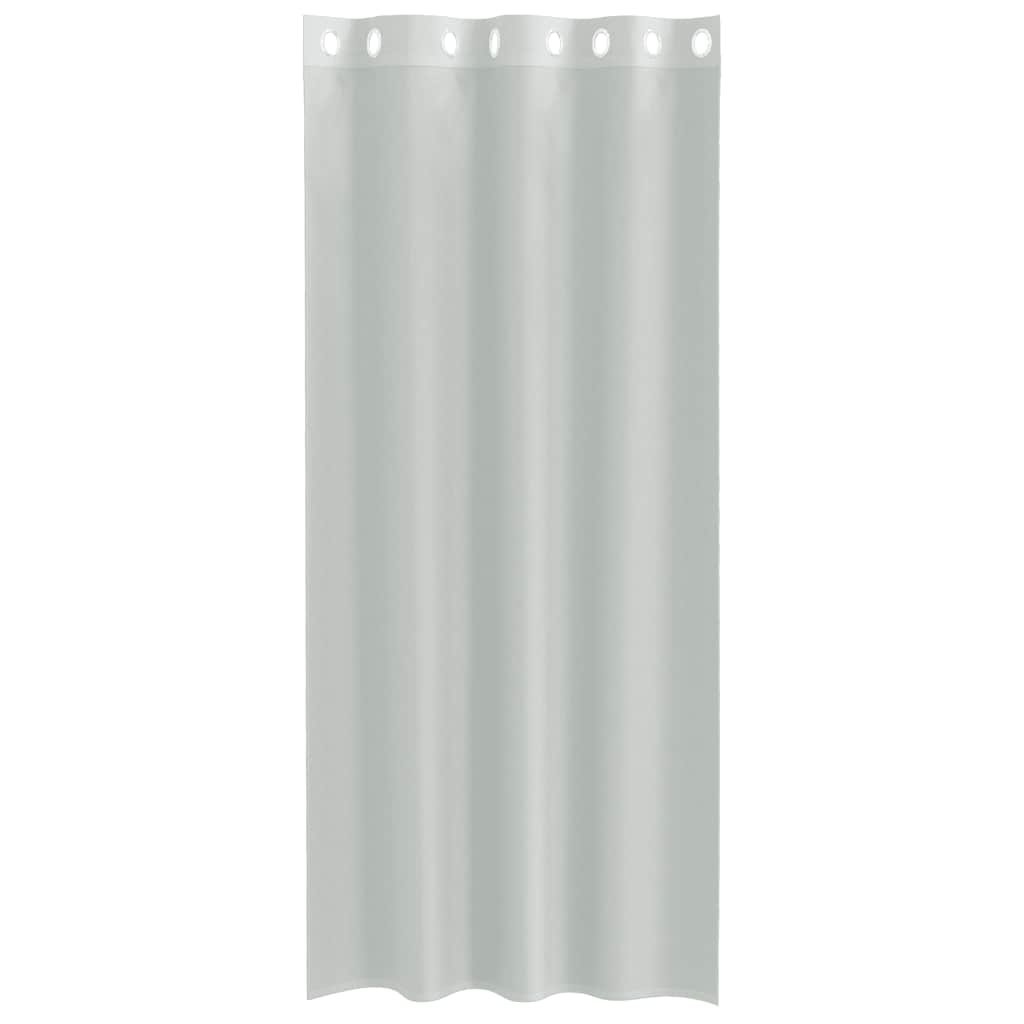 2 db világosszürke fátyolfüggönyök rojtokkal 140x225 cm