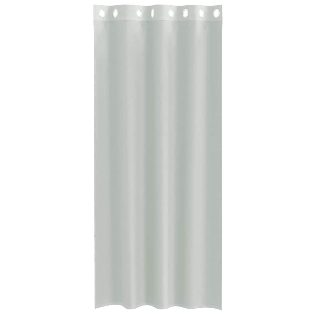 2 db világosszürke fátyolfüggönyök rojtokkal 140x245 cm