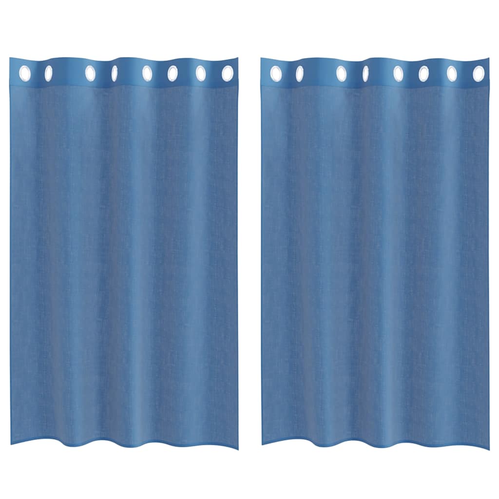 2 db királykék voile függönyök grommets