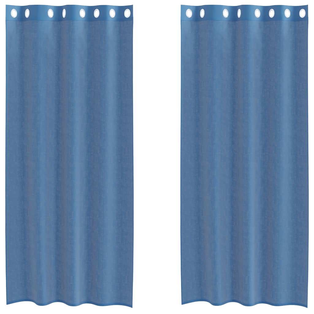 2 db királykék voile függönyök grommets