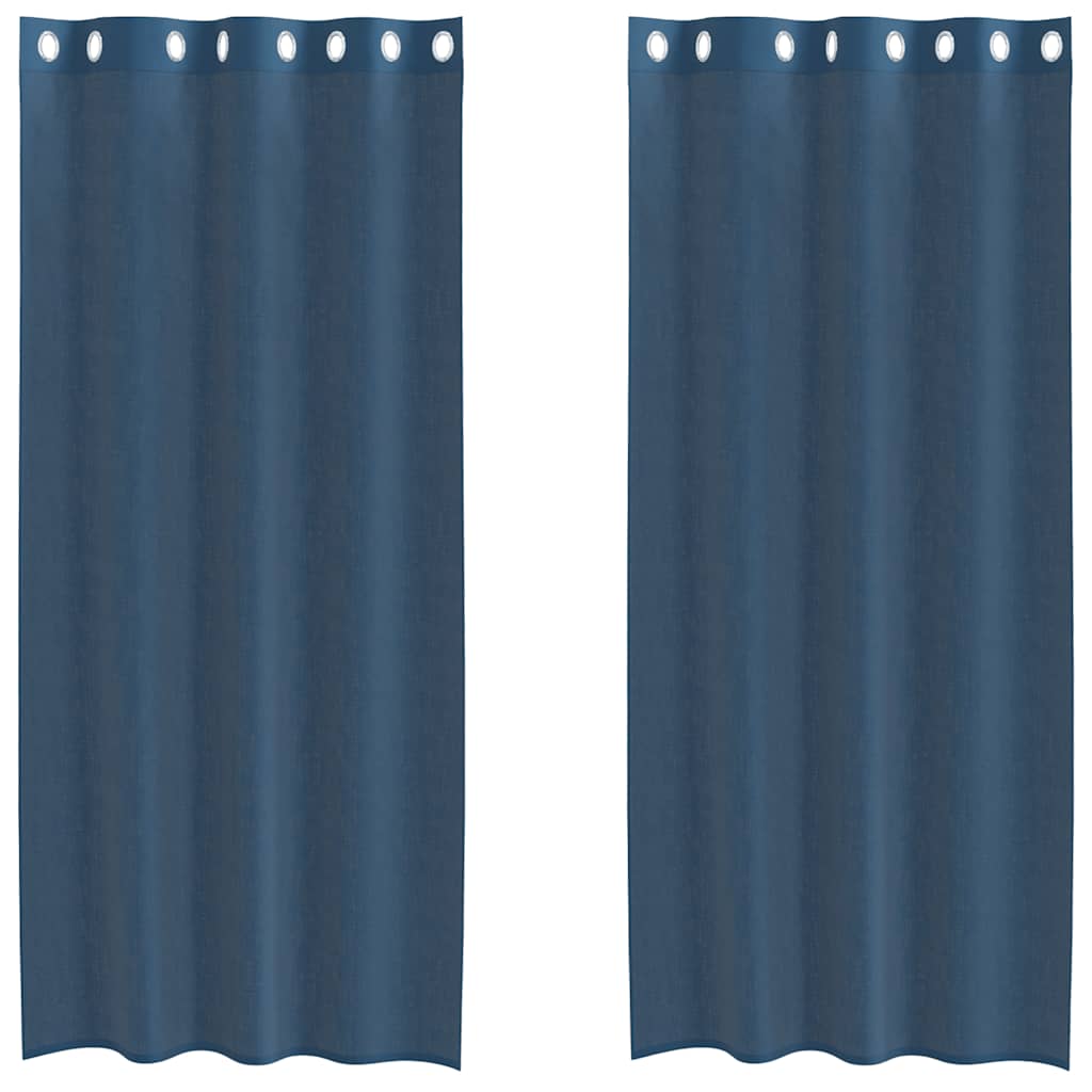 2 db királykék voile függönyök grommets