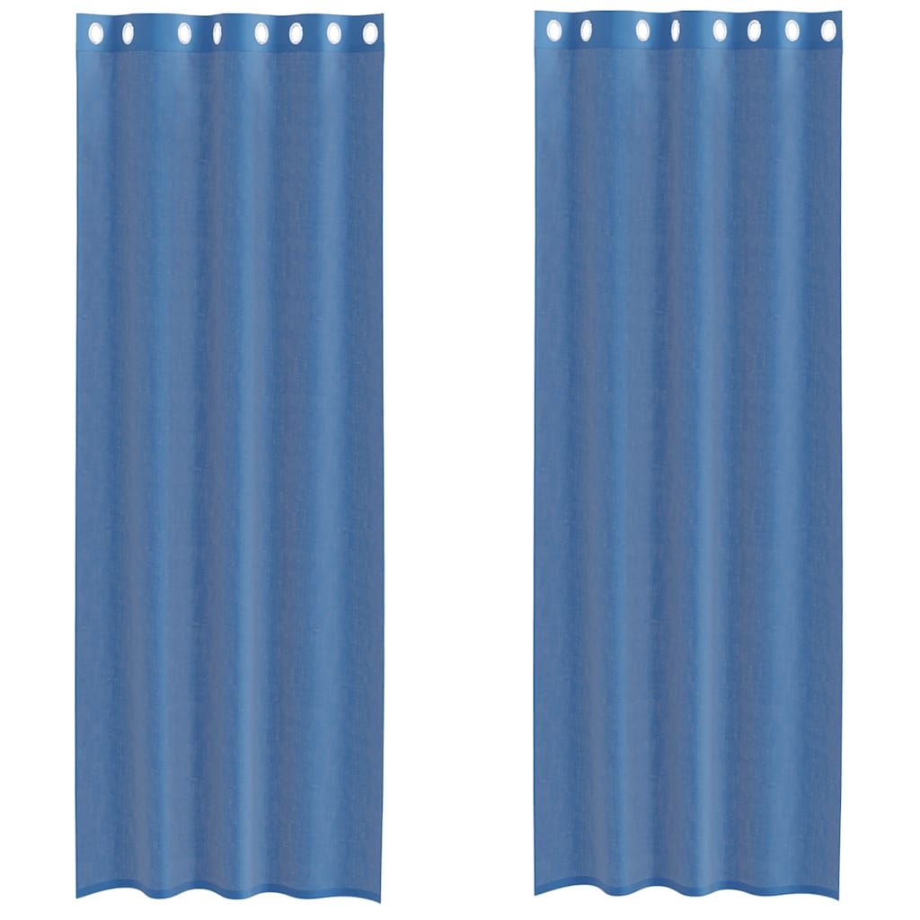 2 db királykék voile függönyök grommets
