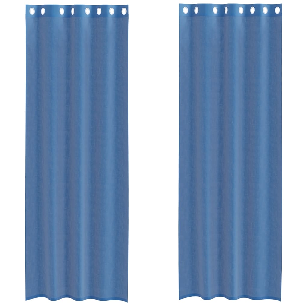 2 db királykék voile függönyök grommets