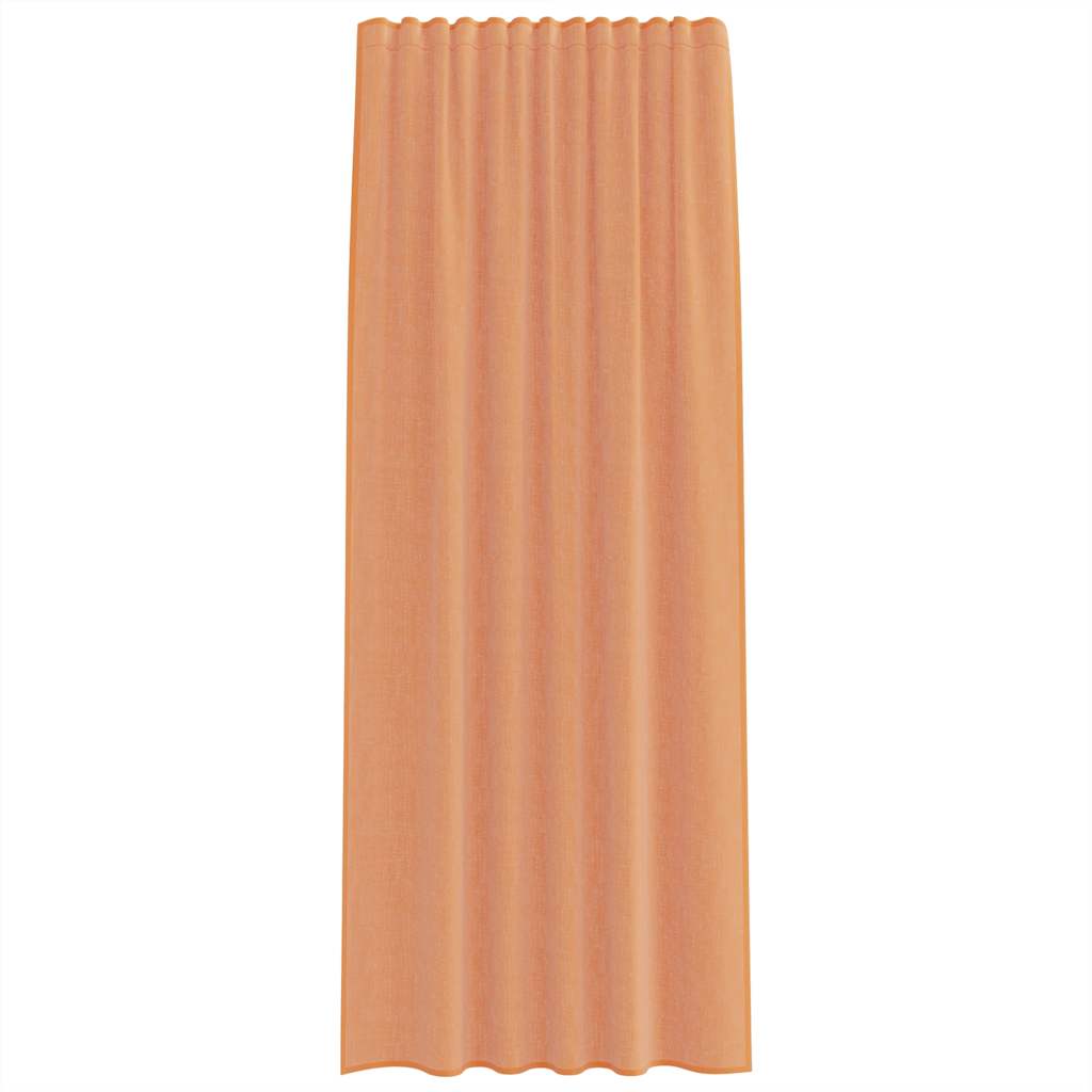 2 db terrakotta voile függönyök rúd zsebekkel