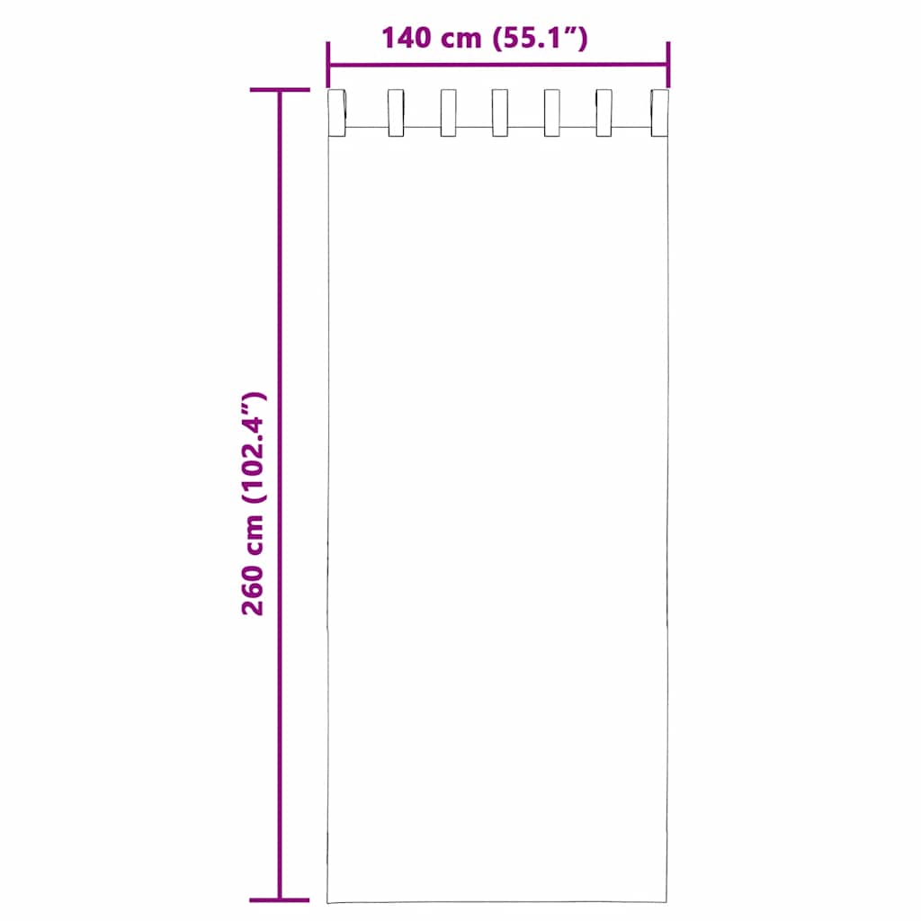 2 db fekete fátyolfüggönyök fülecske tetejével 140x260 cm