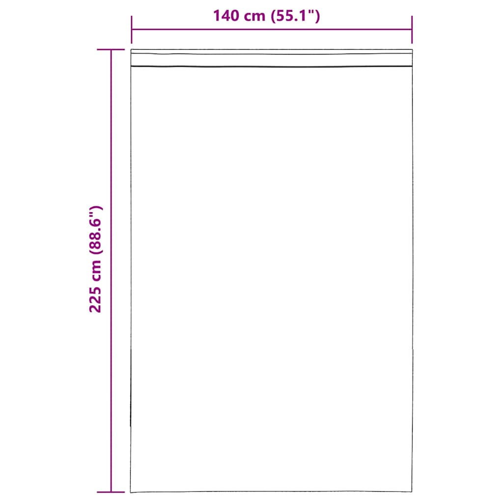 2 db barna fátyolfüggönyök fülecske tetejével 140x260 cm
