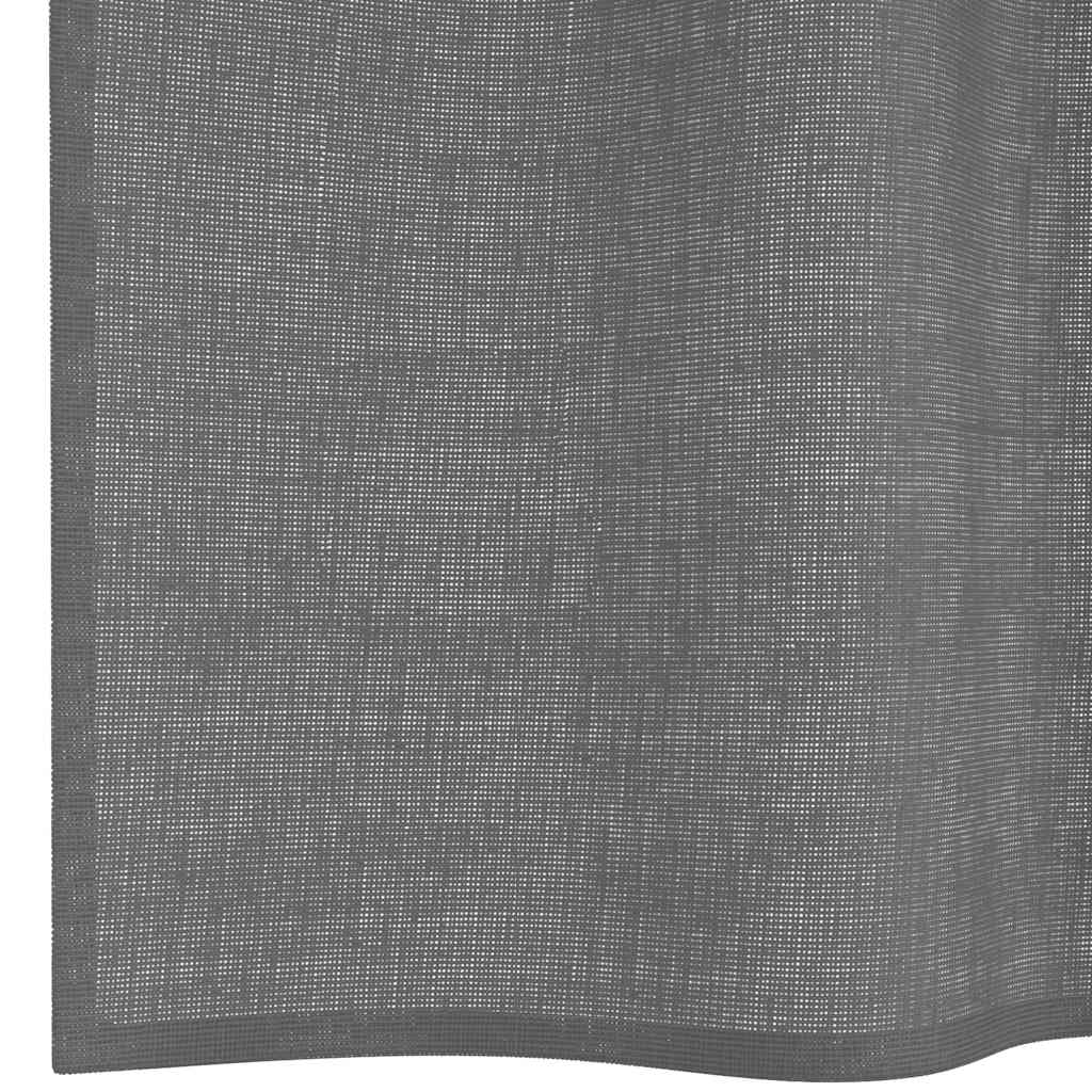 2 db sötétszürke fátyolfüggönyök hurokkal 140x245 cm