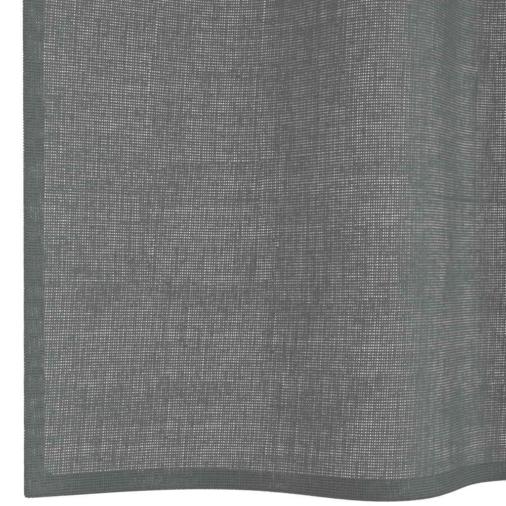 2 db sötétszürke fátyolfüggönyök hurokkal 140x260 cm