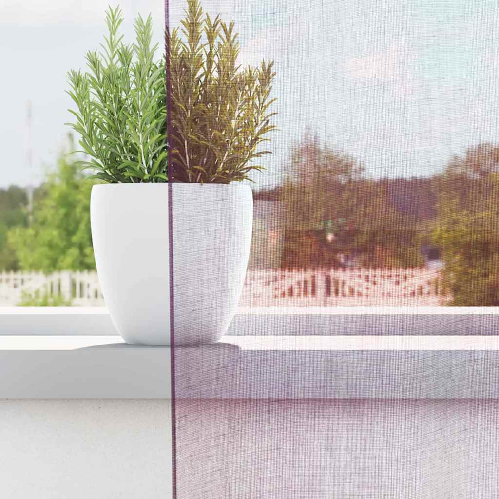2 db lila fátyolfüggönyök hurokkal 140x245 cm