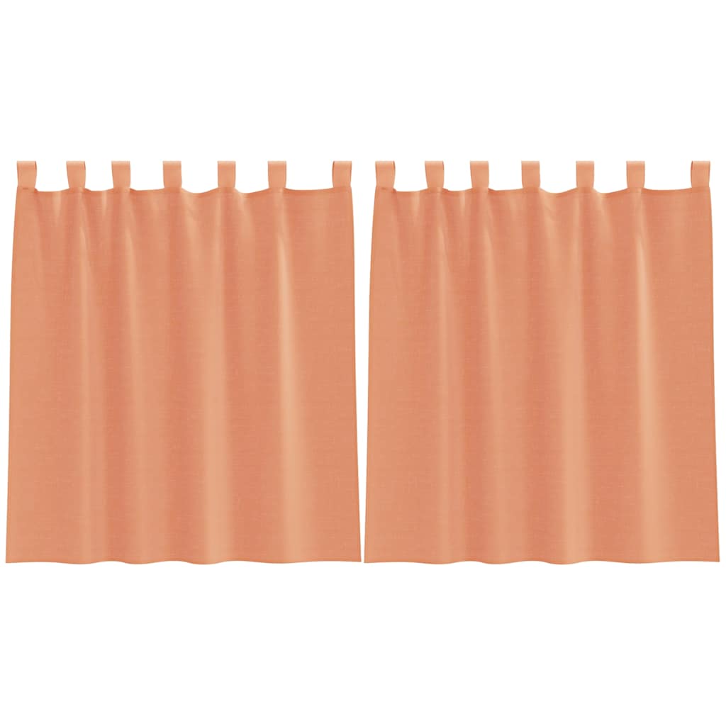 2 db terrakotta fátyolfüggönyök hurokkal 140x140 cm