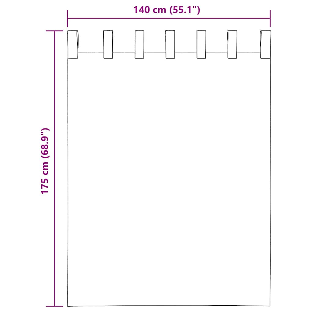2 db terrakotta fátyolfüggönyök hurokkal 140x175 cm