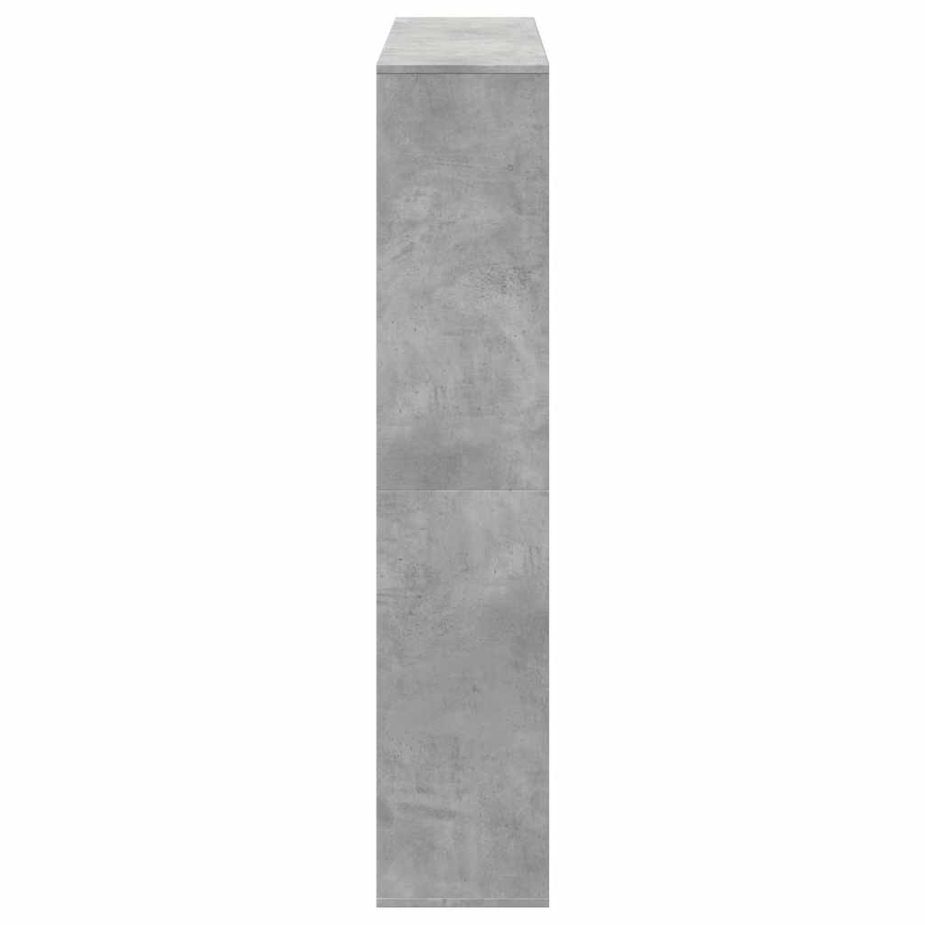 betonszürke szerelt fa könyvszekrény 132 x 29 x 141,5 cm