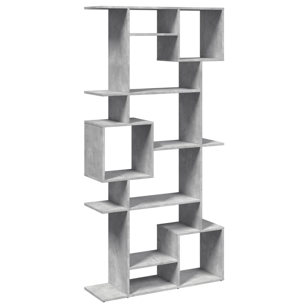 betonszürke szerelt fa könyvszekrény 92 x 29 x 188 cm