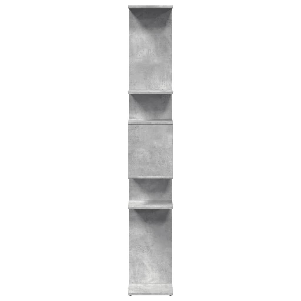 betonszürke szerelt fa könyvszekrény 92 x 29 x 188 cm