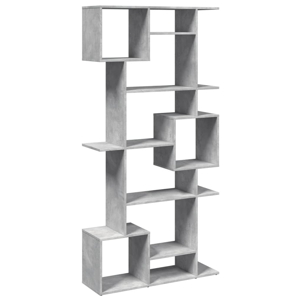 betonszürke szerelt fa könyvszekrény 92 x 29 x 188 cm
