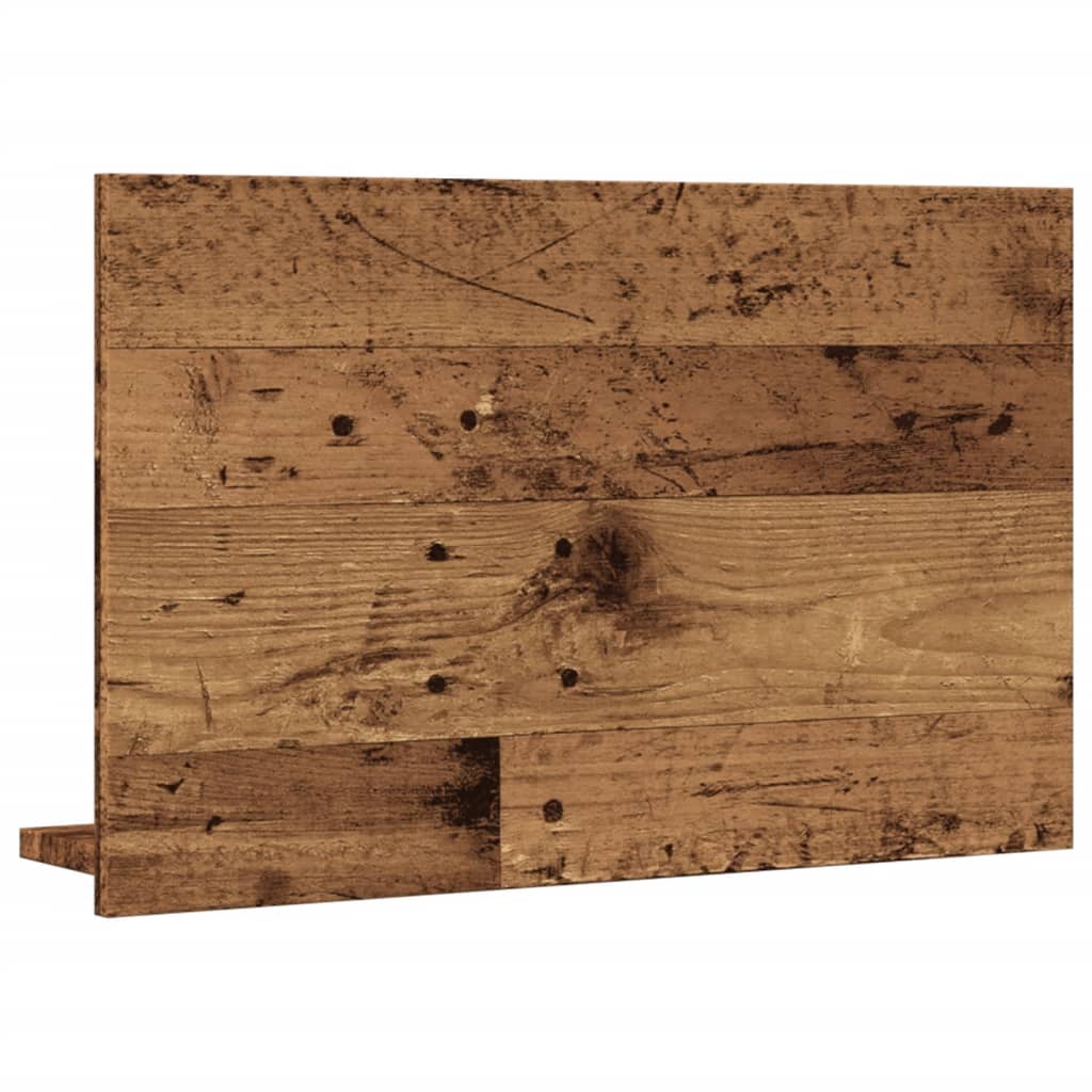 antik fa színű szerelt fa tükrös fürdőszobaszekrény 60x11x37 cm