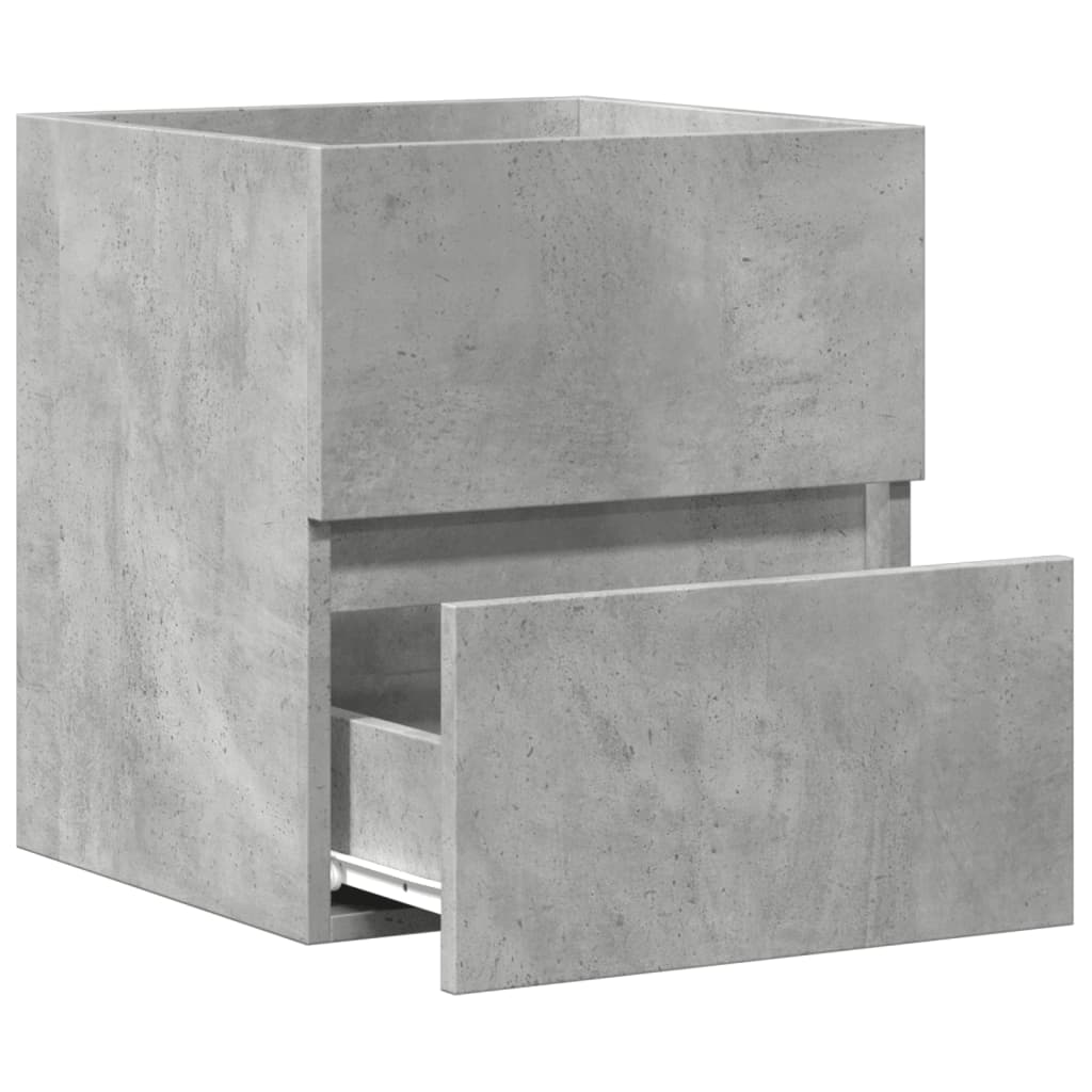 betonszürke szerelt fa mosdószekrény 41 x 38,5 x 45 cm