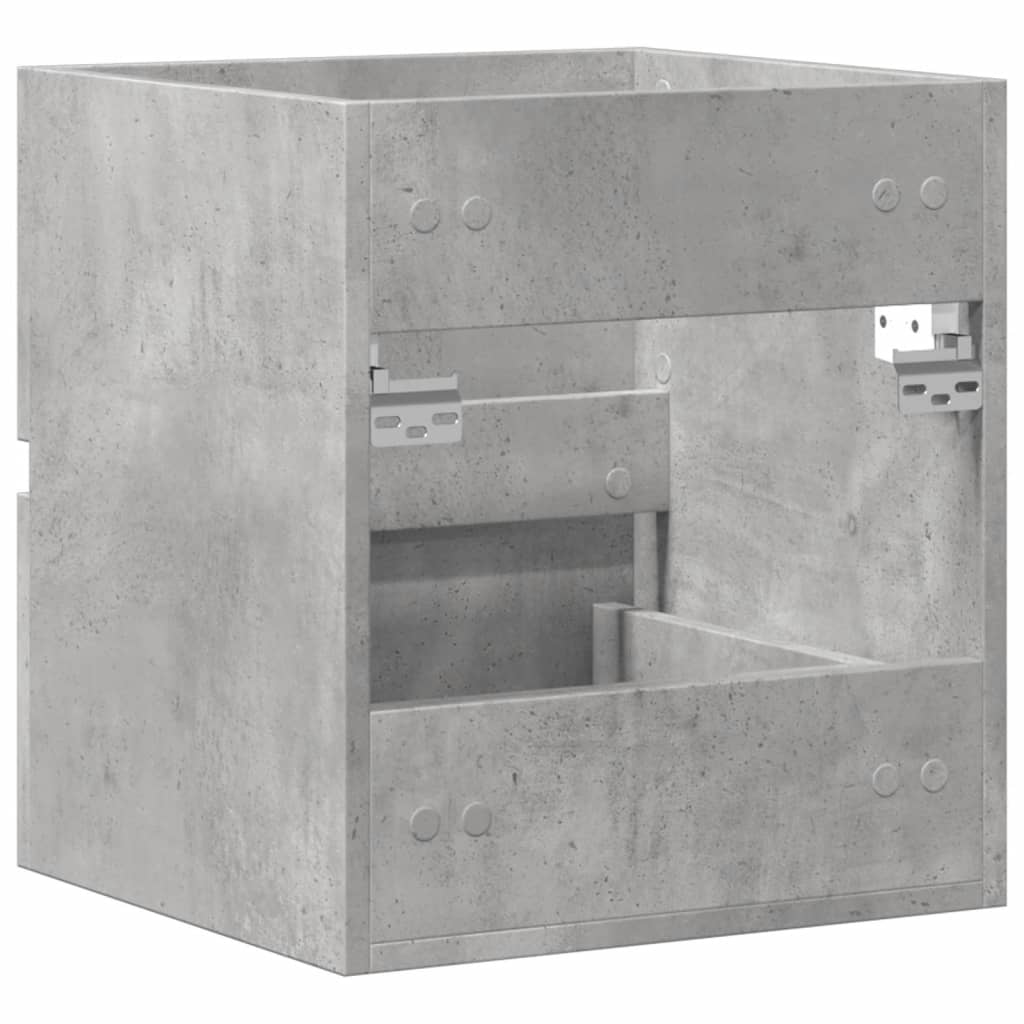 betonszürke szerelt fa mosdószekrény 41 x 38,5 x 45 cm