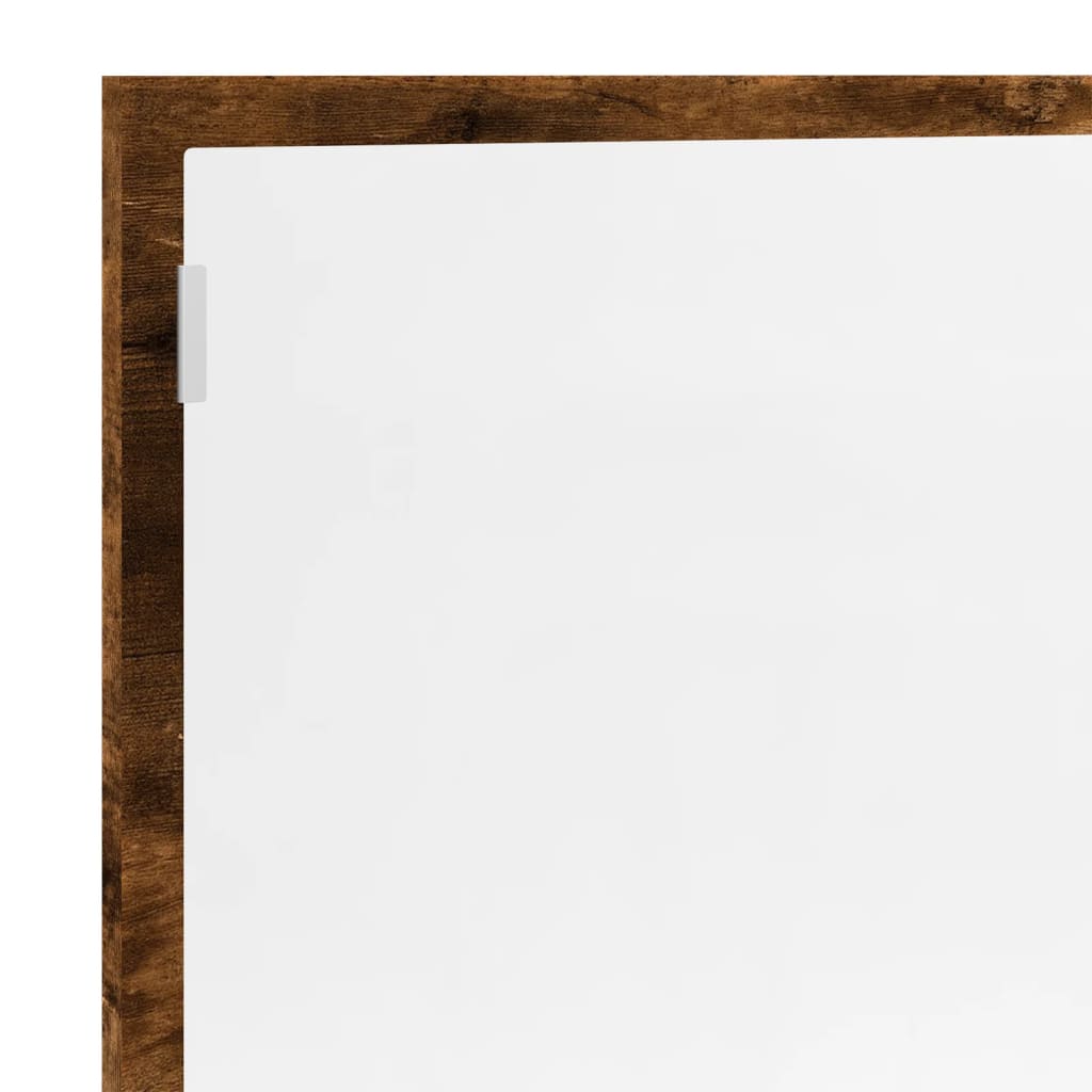 füstös tölgy szerelt fa LED-es fürdőszobatükör 100x8,5x37 cm