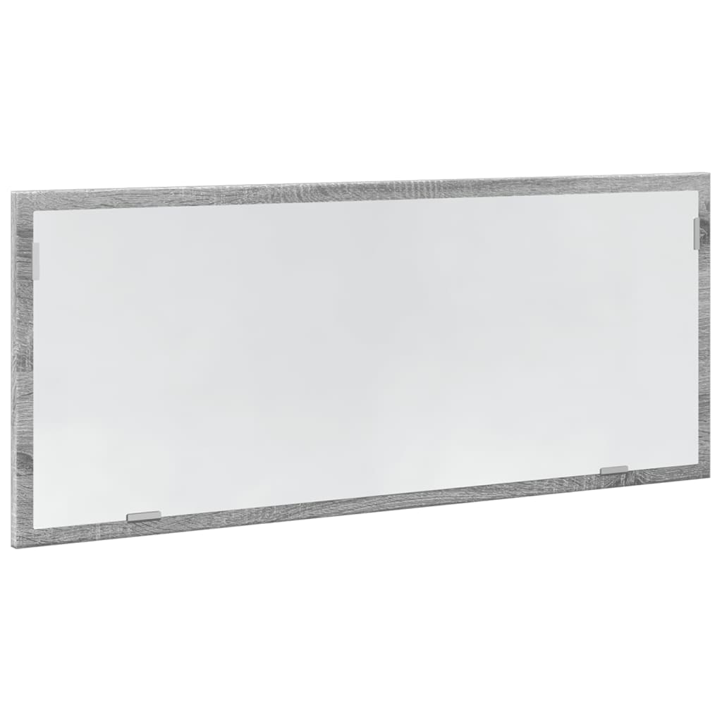 szürke sonoma szerelt fa LED-es fürdőszobatükör 100x8,5x37 cm