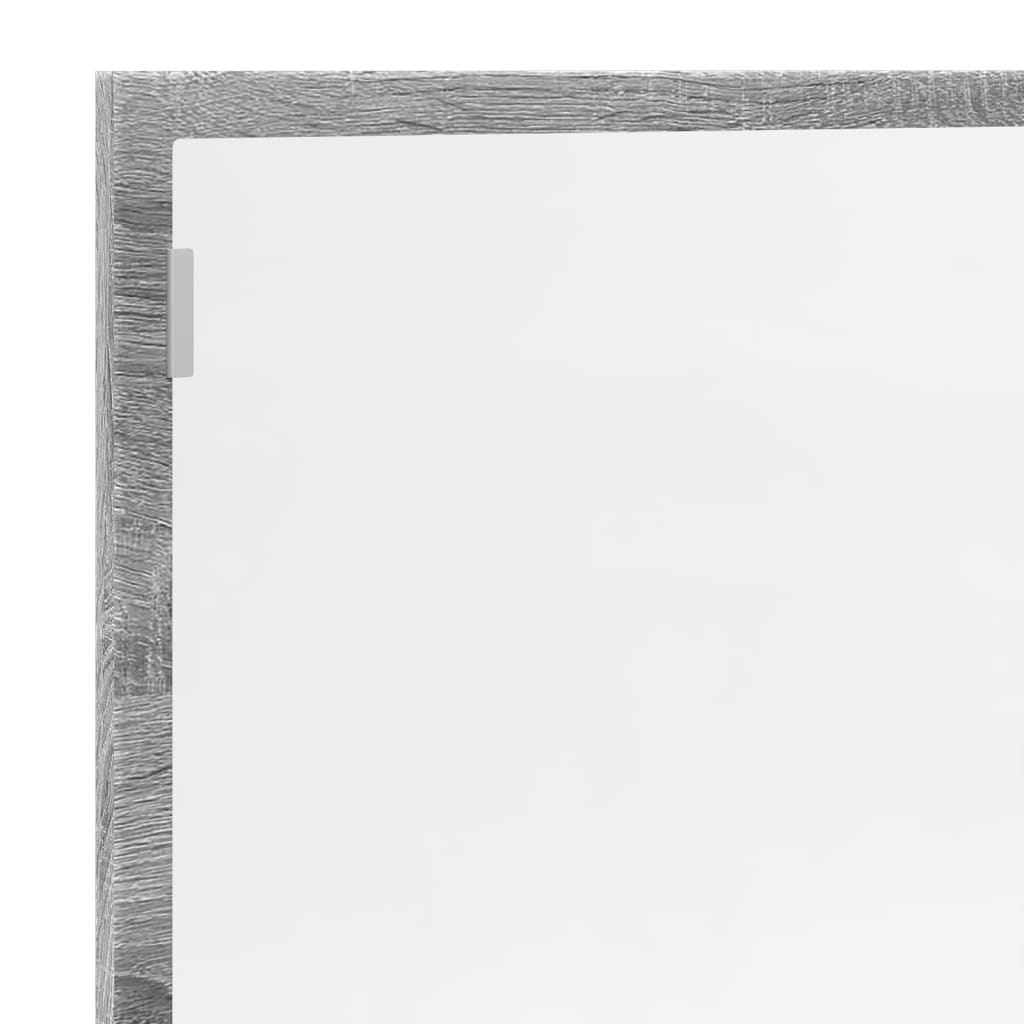 szürke sonoma szerelt fa LED-es fürdőszobatükör 100x8,5x37 cm