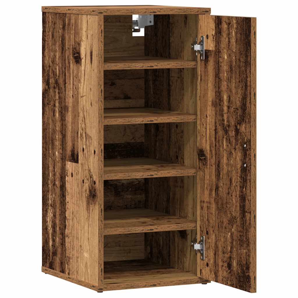 2 db antik fa színű szerelt fa cipősszekrény 32 x 35 x 70 cm