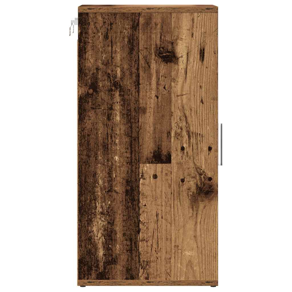 2 db antik fa színű szerelt fa cipősszekrény 32 x 35 x 70 cm