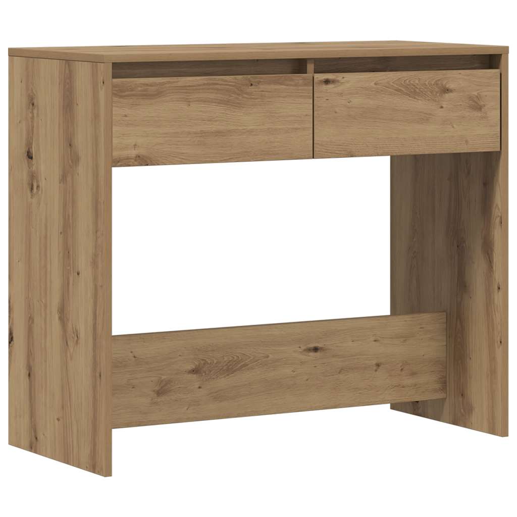 kézműves tölgy színű szerelt fa dohányzóasztal 89x41x76,5 cm