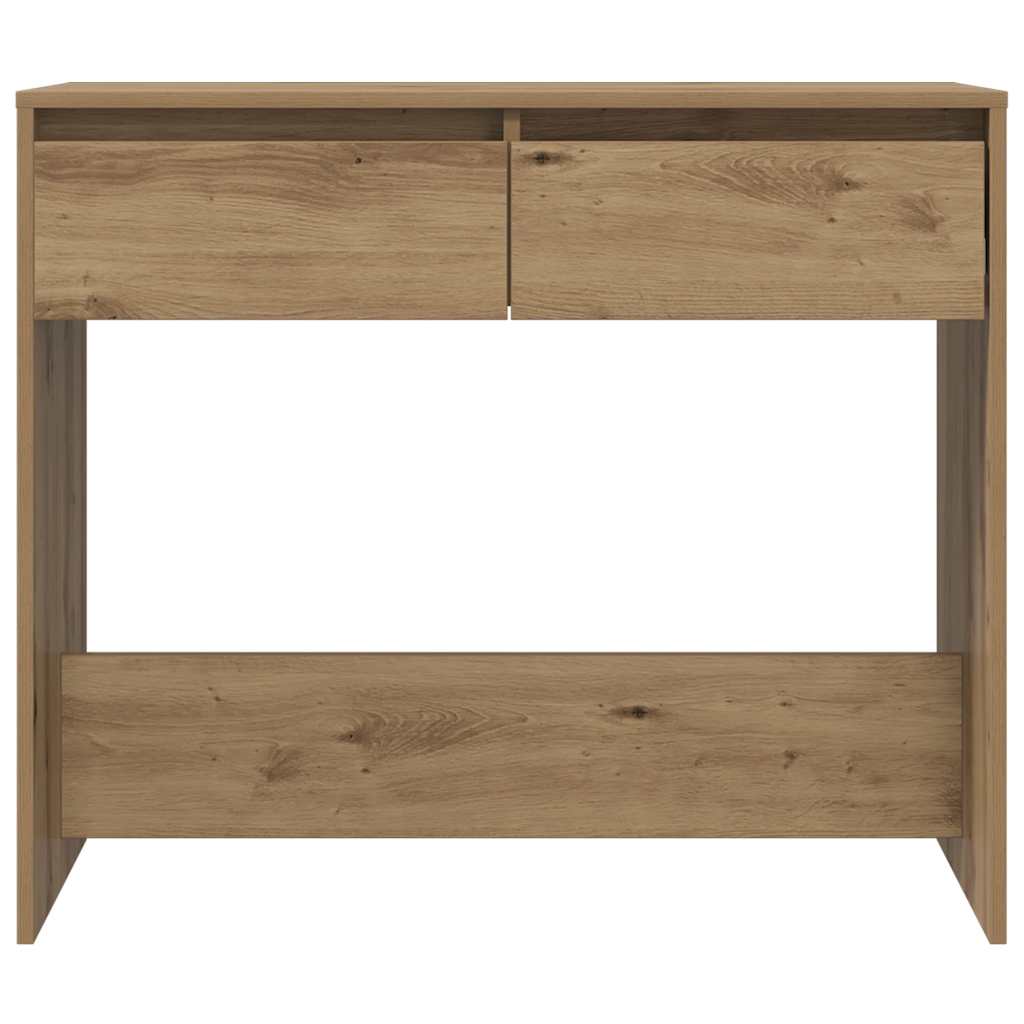 kézműves tölgy színű szerelt fa dohányzóasztal 89x41x76,5 cm