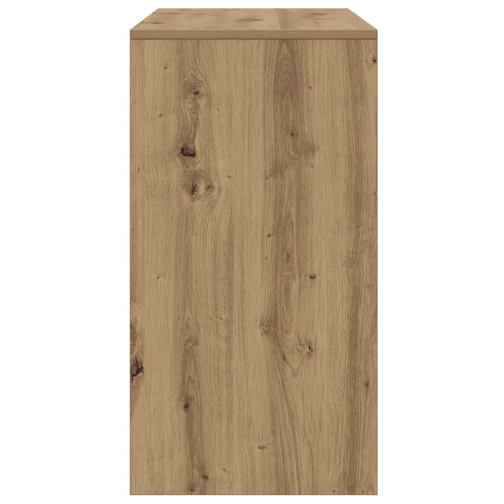 kézműves tölgy színű szerelt fa dohányzóasztal 89x41x76,5 cm