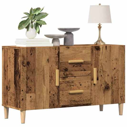antik fa színű szerelt fa tálalószekrény 100 x 36 x 60 cm