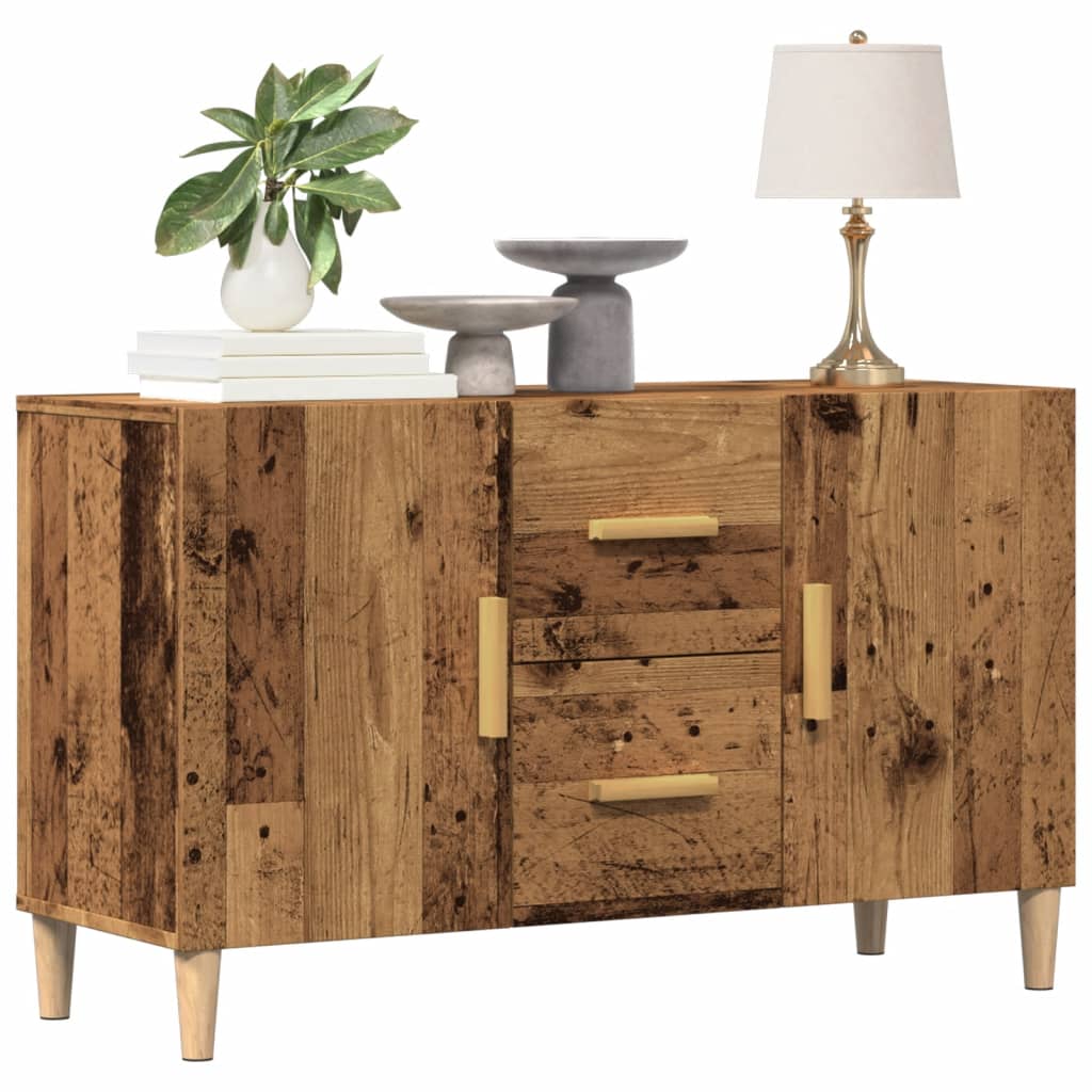 antik fa színű szerelt fa tálalószekrény 100 x 36 x 60 cm