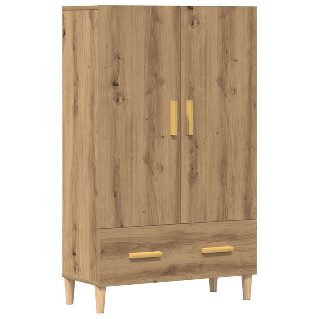 Highboard artisan tölgy 70x31x115 cm gépi úton előállított fa