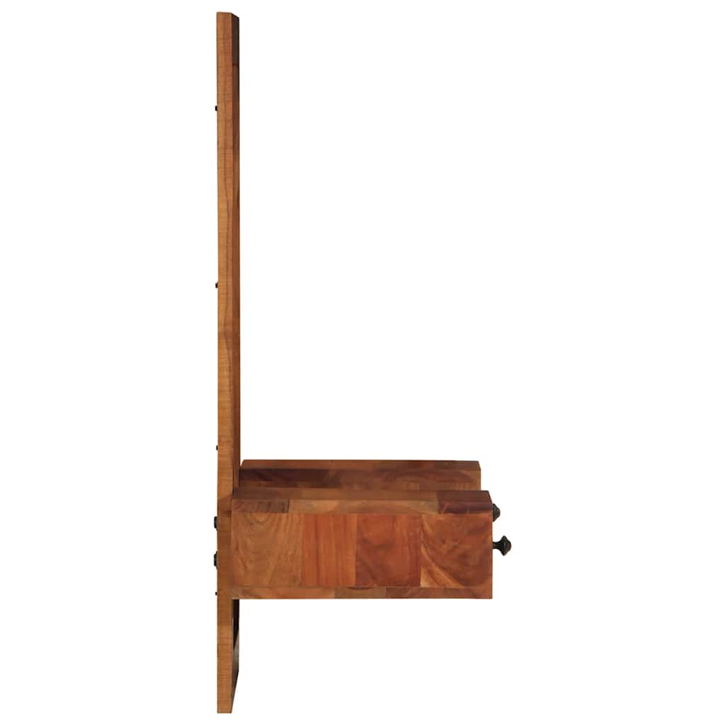 fali tükör fiókokkal 60x33x90 cm tömör fa akácfa