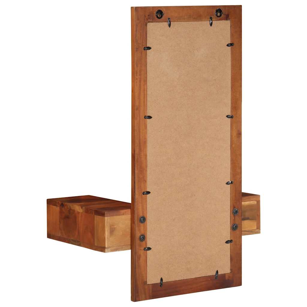 fali tükör fiókokkal 60x33x90 cm tömör fa akácfa