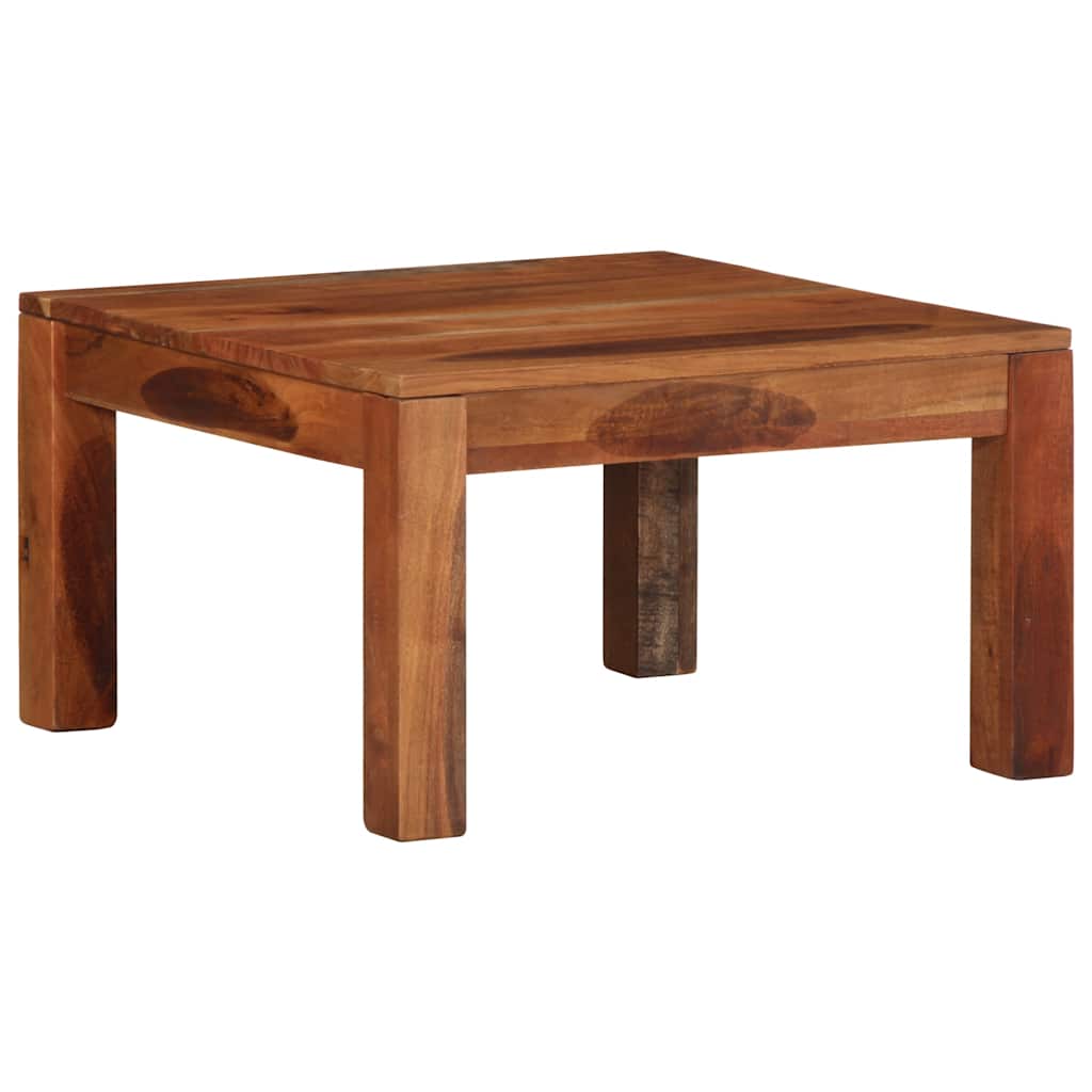dohányzóasztal 60x60x35 cm tömör fa akácfa