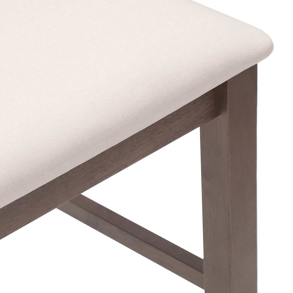 2 db barna tömörfa gumiból bárszékek párnákkal