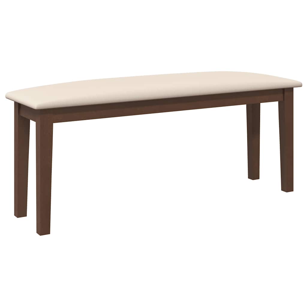 barna tömörfa gumiból pad 110 cm