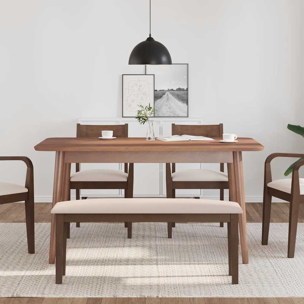 barna tömörfa gumiból pad 110 cm