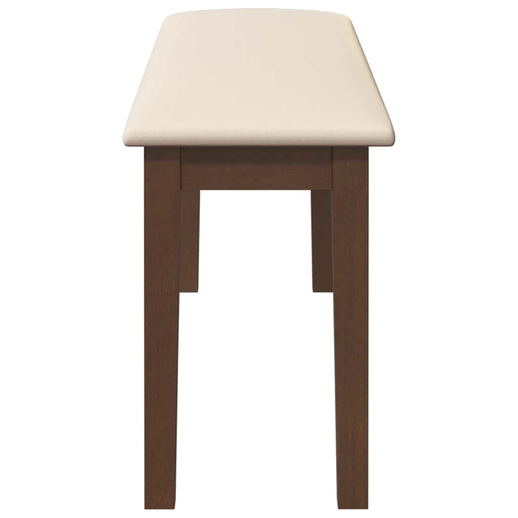 barna tömörfa gumiból pad 110 cm