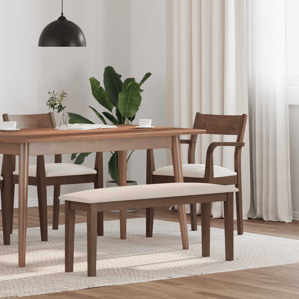barna tömörfa gumiból pad 110 cm