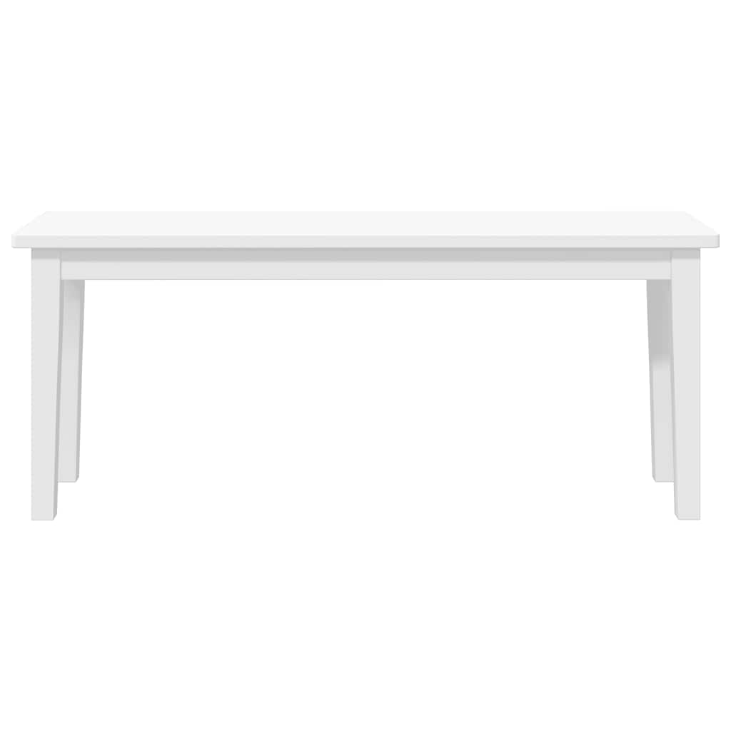 fehér tömörfa gumiból pad 110 cm
