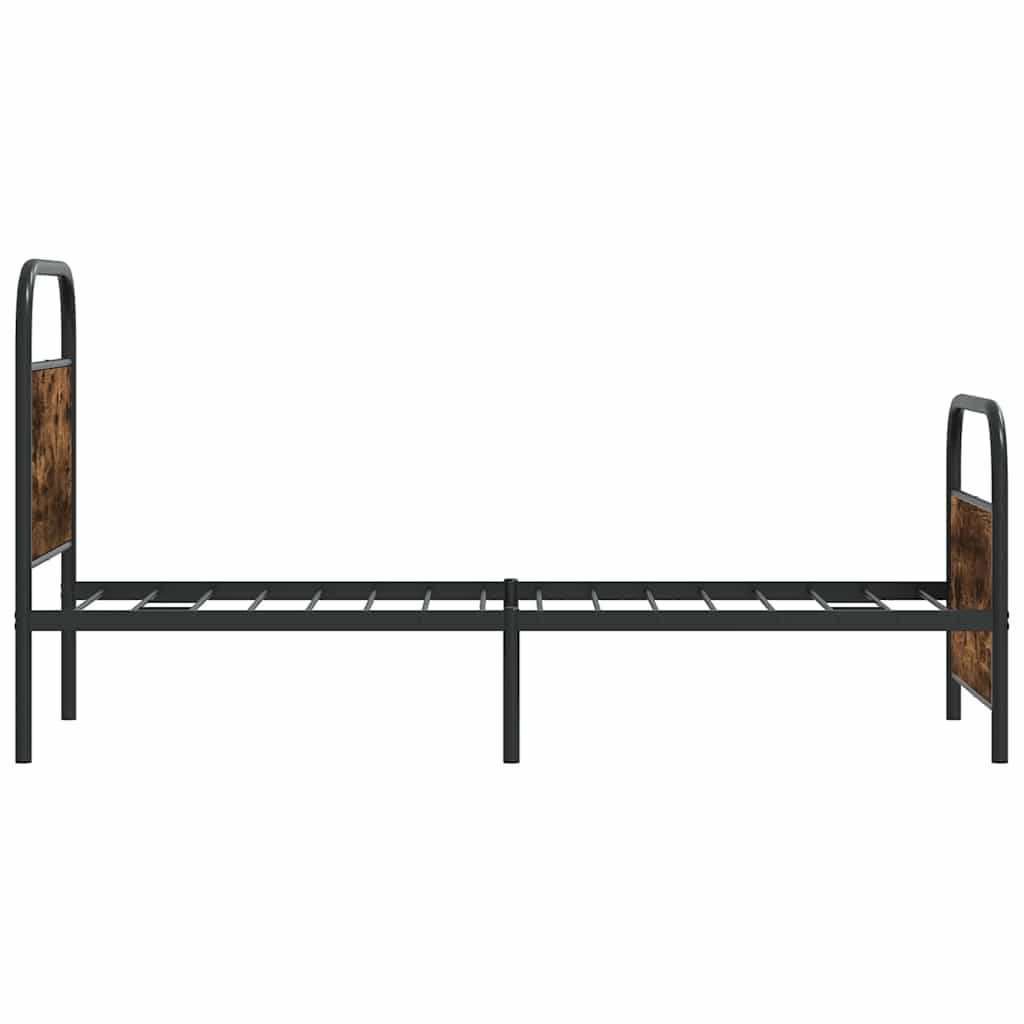 Ágykeret matrac nélkül 75x190 cm gépesített fa füstölt tölgyfa