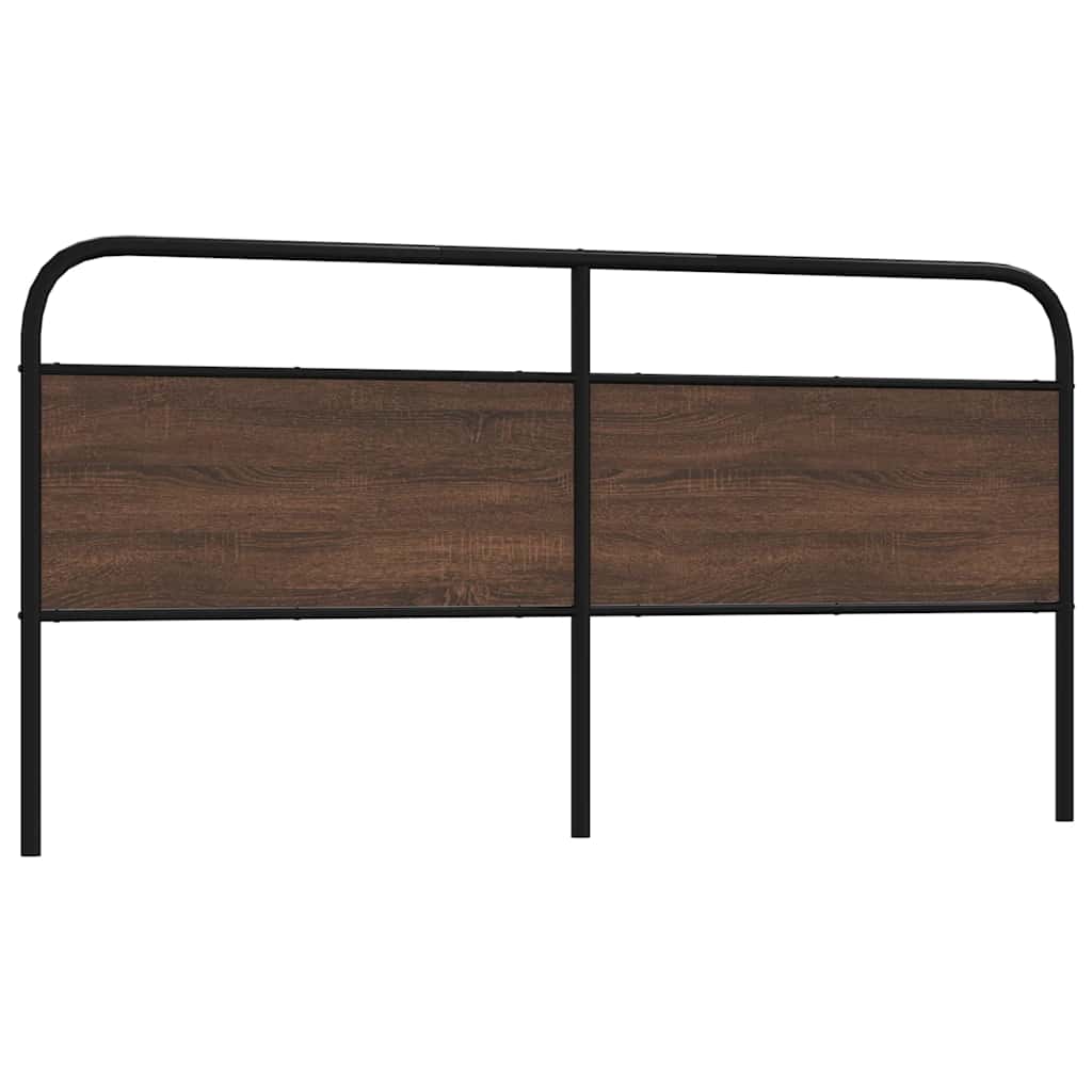 barna tölgy színű acél és szerelt fa csere fejtámla 180 cm