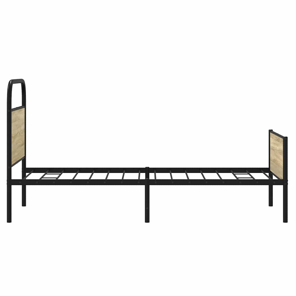 ágykeret matrac nélkül 80x200 cm sonoma tölgyfa műfa