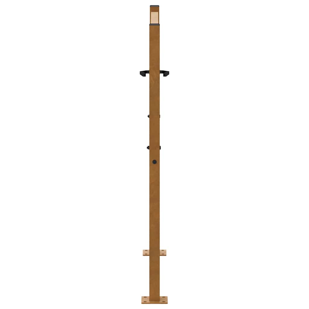 kerti kapu 100x100 cm időjárásálló acél kereszt mintával