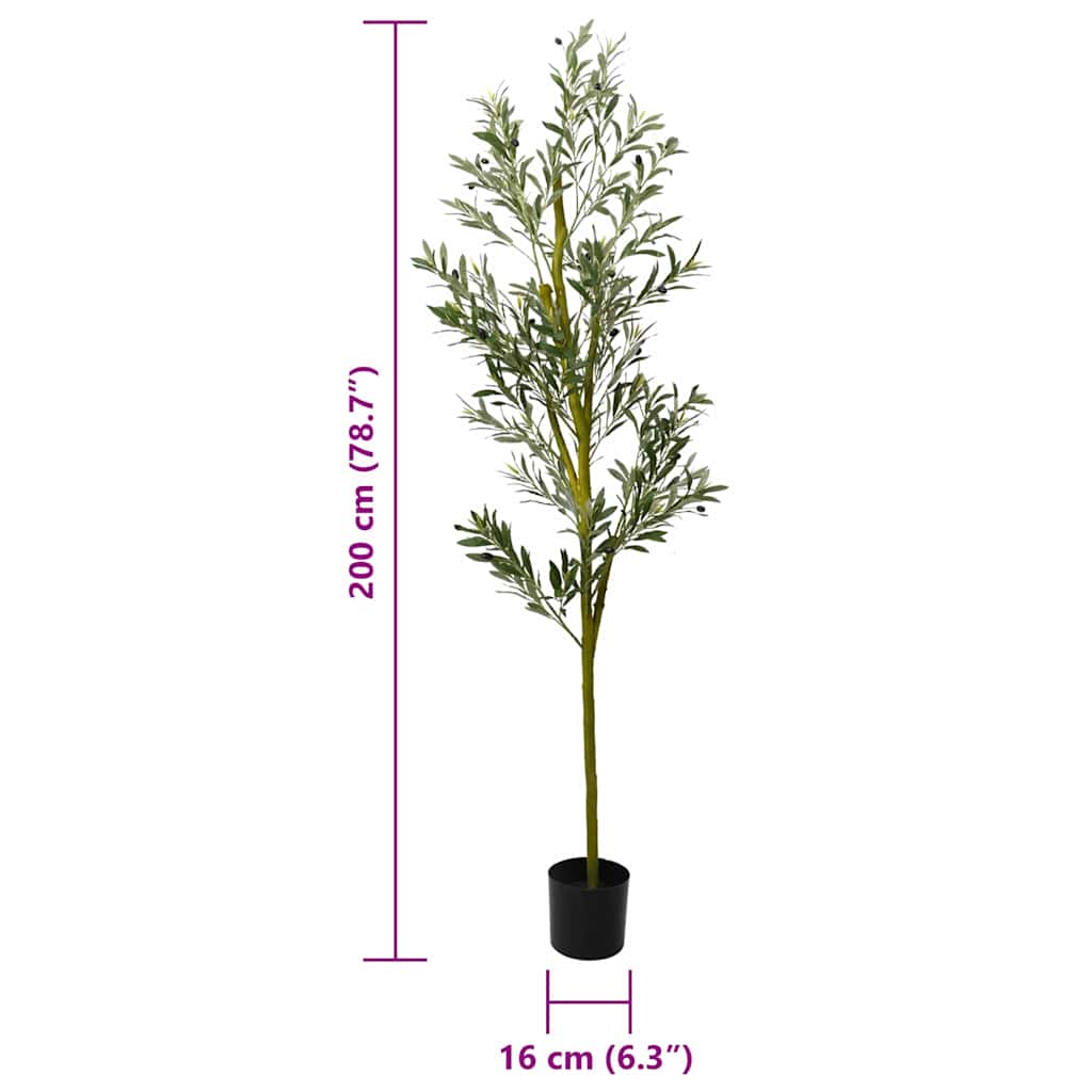 zöld mesterséges olajfa 800 levél 200 cm